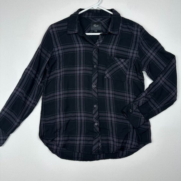 Rails Black Plaid Button down Shirt - Picture 1 of 7